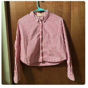 American Eagle Crop Button Down Shirt